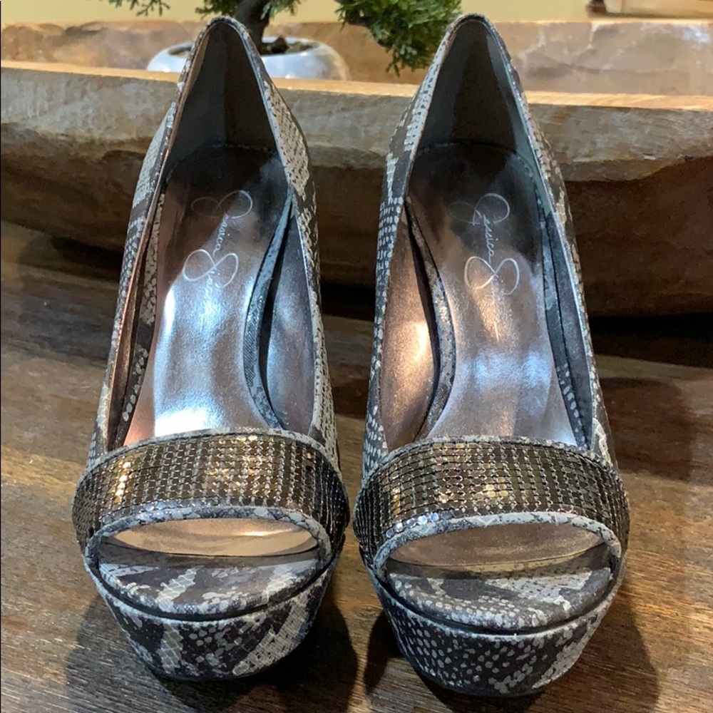 Jessica Simpson Snake-Print Pumps